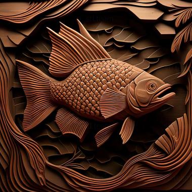 3D модель Псевдоанцистры рыбы (STL)